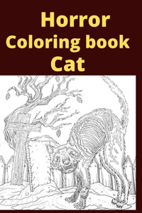 Horror Coloring book Cat