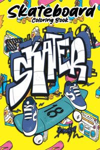 Skateboard coloring book