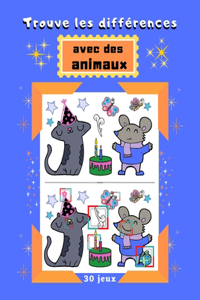 Trouve les différences avec des animaux 30 jeux