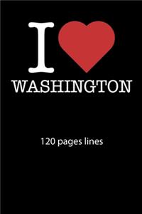 I love Washington notebook 120 pages lined