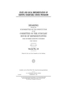 State and local implementation of existing charitable choice programs