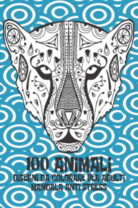 Disegni da colorare per adulti - Mandala Anti stress - 100 Animali
