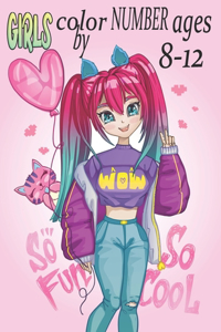 Girls Color By Number Ages 8-12