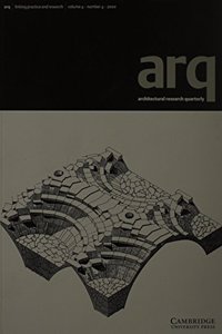 arq: Architectural Research Quarterly: Volume 4, Part 4