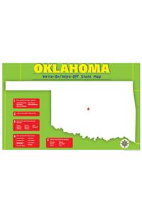 Oklahoma Write-On/Wipe-Off Desk Mat - State Map