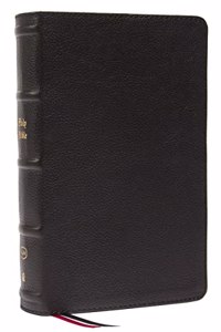 KJV Large Print Single-Column Bible, Personal Size with End-Of-Verse Cross References, Black Genuine Leather, Red Letter, Comfort Print: King James Version