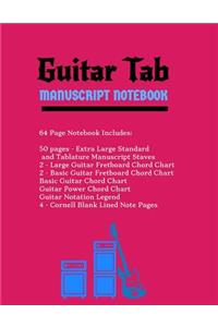 Guitar Tab Manuscript Notebook