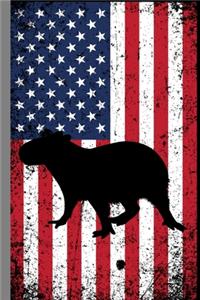 Capybara USA Flag