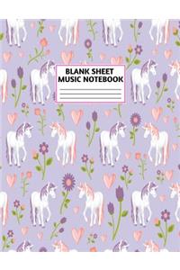 Blank Sheet Music Notebook