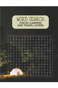 Word Search For RV Campers and Travel Lovers