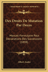 Des Droits De Mutation Par Deces