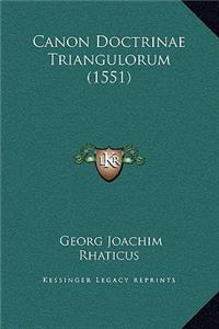 Canon Doctrinae Triangulorum (1551)