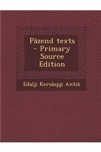 Pazend Texts