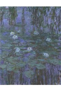 Blue Water Lilies, Claude Monet. Graph Paper Journal