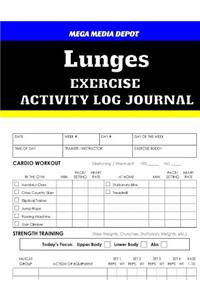 Lunges Exercise Activity Log Journal