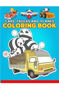 Cars, Trucks And Planes Coloring Book