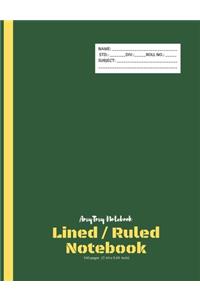 Lined / Ruled Notebook - AmyTmy Notebook - 140 pages - 7.44 x 9.69 inch - Matte Cover