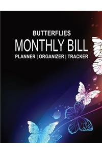 Butterflies - Monthly Bill Planner Organizer Tracker