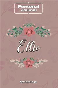 Ellie Notebook Journal Personal Diary Personalized Name 120 pages Lined (6x9 inches) (15x23cm)