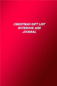 Christmas Gift List Notebook and Journal