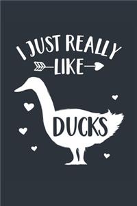 I Just Really Like Ducks Notebook - Duck Gift for Duck Lovers - Duck Journal - Duck Diary