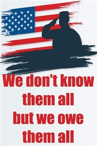 We Don't Know Them All But We Owe Them All