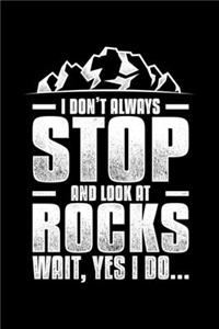 I Don't Always Stop And Look At Rocks Wait, Yes I Do...
