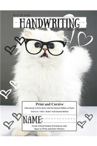 Kitty Cat Cover Handwriting Practice Pages Primary Notebook