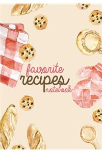 Favorite Recipes Notebook