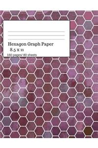 Hexagon Graph Paper: Hexagonal Paper Notebooks, Hexagon Small, Graph Paper Hexagon, 160 Pages/ 80 Sheets, 8.5 X 11 Size. Bricks Theme