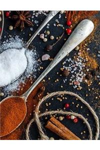 Salt Pepper Condiment Herb Herbs Cooking Recipe Cook Food Nutrition Notebook