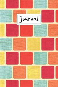 Journal: Pretty Colorful Squares Pattern (Composition Book, Notebook)