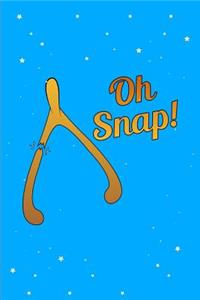 Oh Snap Thanksgiving Turkey Wishbone Journal Notebook