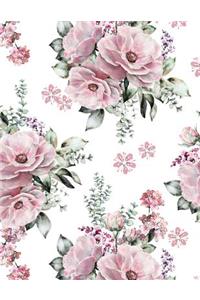 White and Pink Floral Giant Sketchbook: Large Sketchbook - 600 Pages (300 Sheets), Giant Sketchbook Floral, Gifts for Women