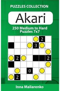 Akari - 250 Medium to Hard Puzzles 7x7