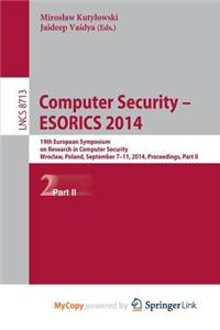 Computer Security - Esorics 2014