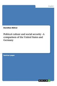 Political culture and social security - A comparison of the United States and Germany