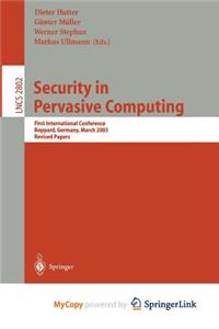 Security in Pervasive Computing