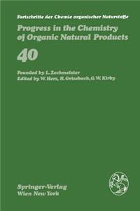 Fortschritte Der Chemie Organischer Naturstoffe / Progress in the Chemistry of Organic Natural Products