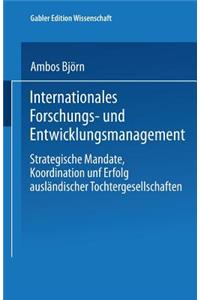 Internationales Forschungs- Und Entwicklungsmanagement