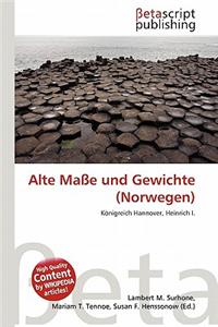 Alte Ma E Und Gewichte (Norwegen)