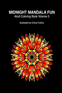 Midnight Mandala Fun Adult Coloring Book Volume 3