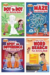 Chhota Bheem - Play It Cool! Fun Activity Books Box Set : Maze, Dot To Dot, Spot The Difference and Word Search