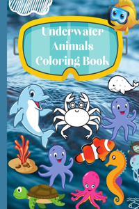Underwater animals coloring book