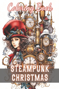 Steampunk Christmas Coloring Book