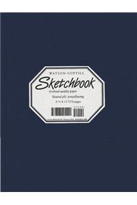 Large Sketchbook (Lizard, Navy Blue)