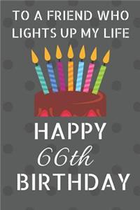 To a friend who lights up my life Happy 66th Birthday