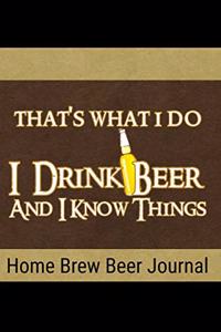 Home Brew Beer Journal