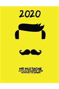 2020- Mr Mustache 2019-2020 Academic Year Monthly Planner