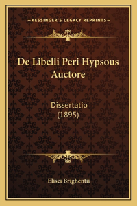 De Libelli Peri Hypsous Auctore